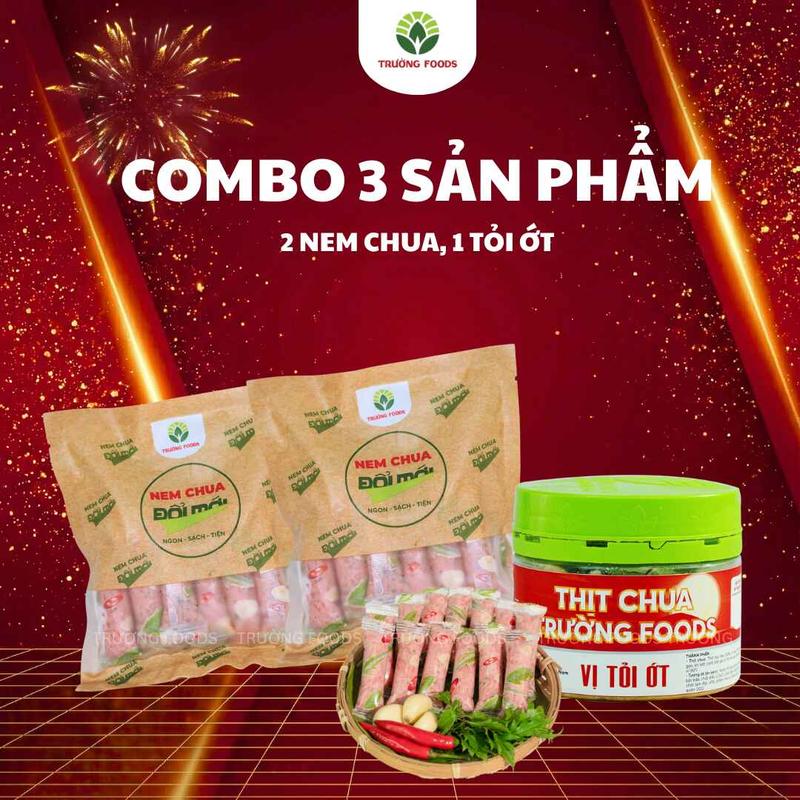 Trường Foods Combo 3 Sản Phẩm 2 Nem Chua Đổi Mới 1 Thịt Chua Tỏi Ớt