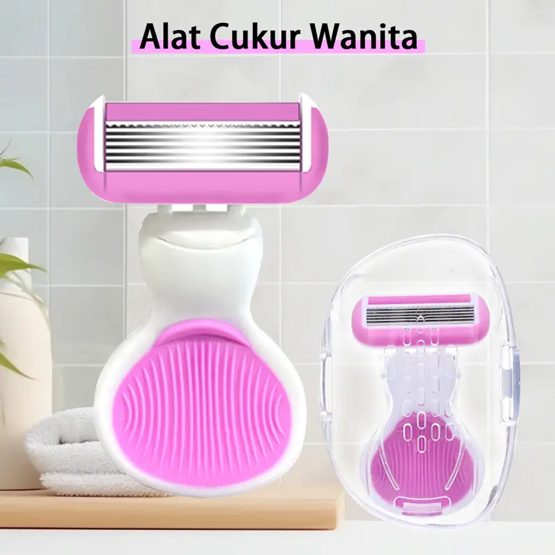 Alat Cukur Bulu Wanita | 5 Mata Pisau | Untuk Kulit Sensitif | Free Kotak gratis 0