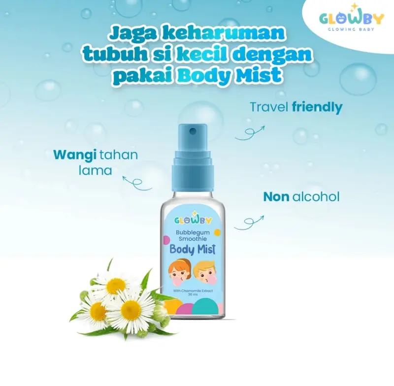 GLOWBY Body Mist Smoothie Bubble Gum untuk Bayi dan Anak Wangi Tahan Lama 30 ml | Glowby Baby & Kids Body Mist | Glowing Baby Parfum Pengharum Pewangi Anak Bayi Tahan Lama | Body Mist BESTSELER 4