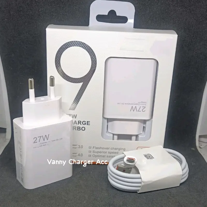 Charger Xiomi ORIGINAL Mi9 27W Micro USB & Type C Fast Charging Casan HP Xiomi Pengisian Cepat White Cable 0