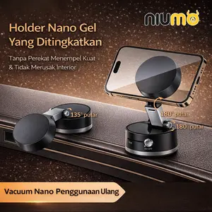 【Penempelan Kuat, Tempel Langsung Pas】 Dudukan Magnetik Ponsel untuk Mobil, Sistem Cangkir Vakum, Kokoh Tidak Mudah Jatuh