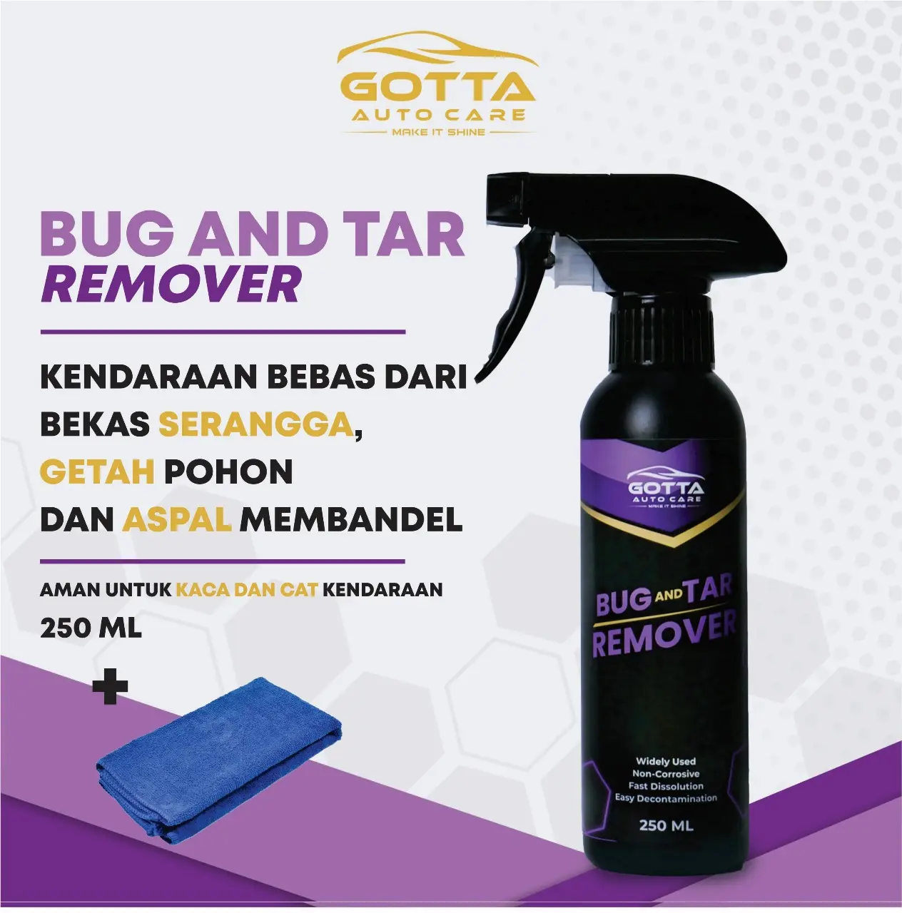 Bug and Tar Remover - Penghilang Aspal Noda Lem Getah Mobil Motor - Gotta Auto Care