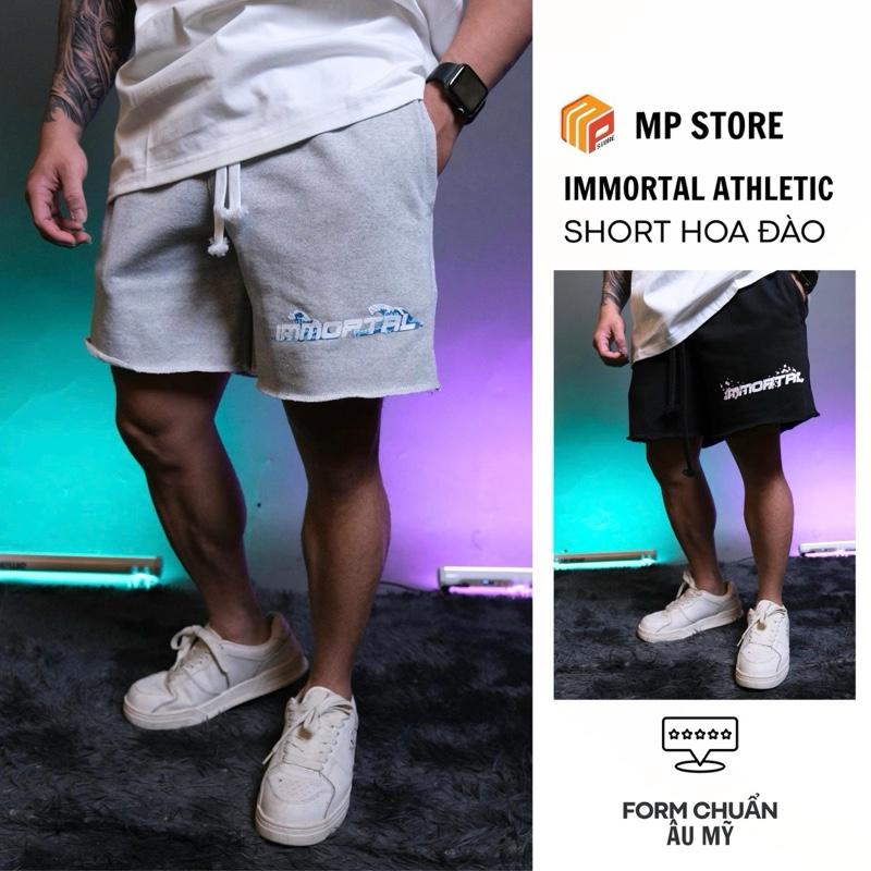 Quần Short Thể Thao Nam IMMORTAL Nỉ Chân Cua In Logo Local Brand 2025