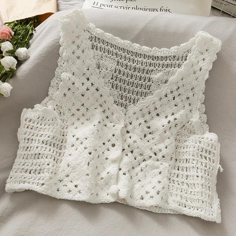 ROMPI RAJUT KOREAN VEST RAJUT BAJU RAJUT ATASAN RAJUT MURAH meriah 4