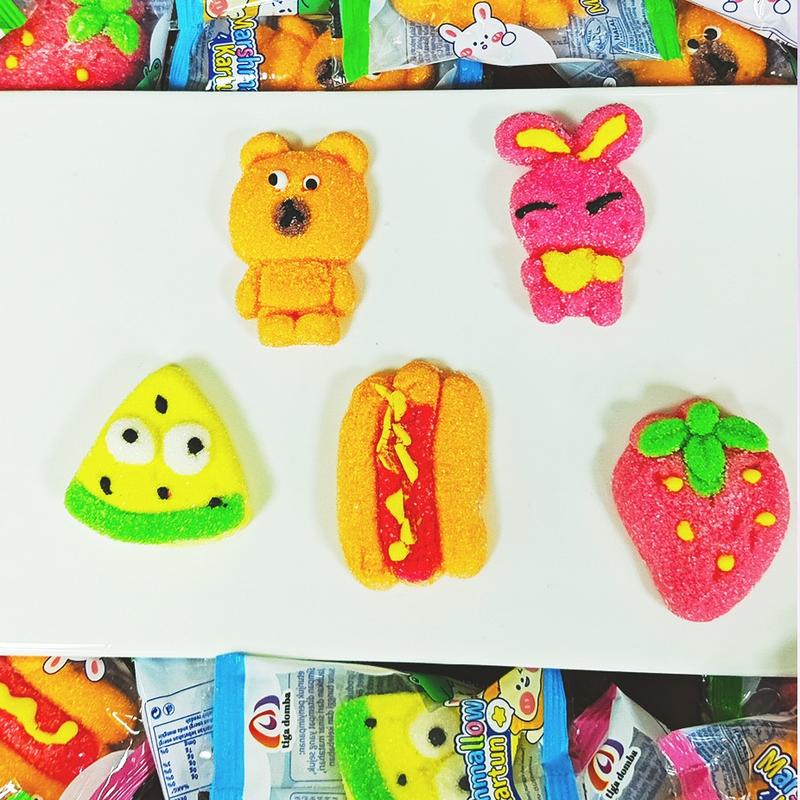 MARSHMALLOW LABUBU KARAKTER PAKET RANDOM MIX, RASA BUAH 2