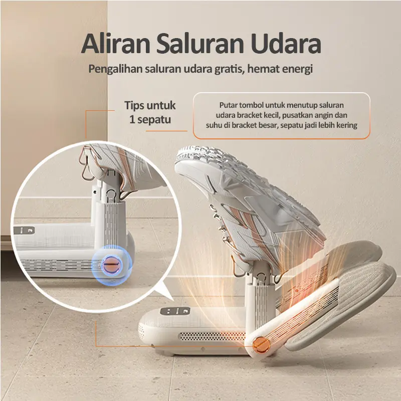 POPIC Pengering Sepatu Elektrik Shoe Dryer 200W 220V Penghilang Bau Sepatu Pria Wanita Alat Pengering sepatu elektrik Enghilang bau instan 7