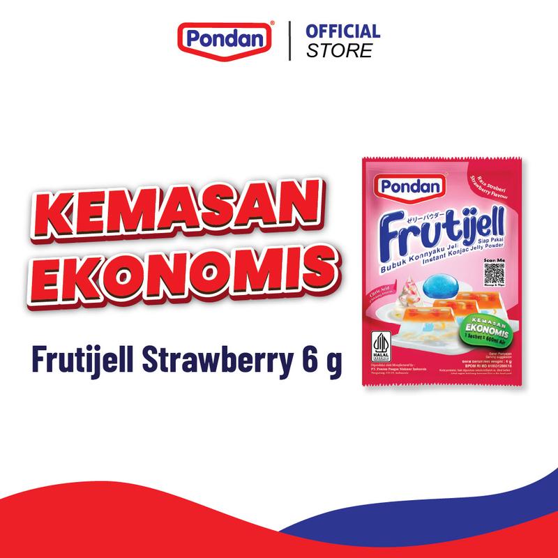 (DISKON 50%) Pondan Frutijell 6g Jeli Kemasan Ekonomis jelly 1
