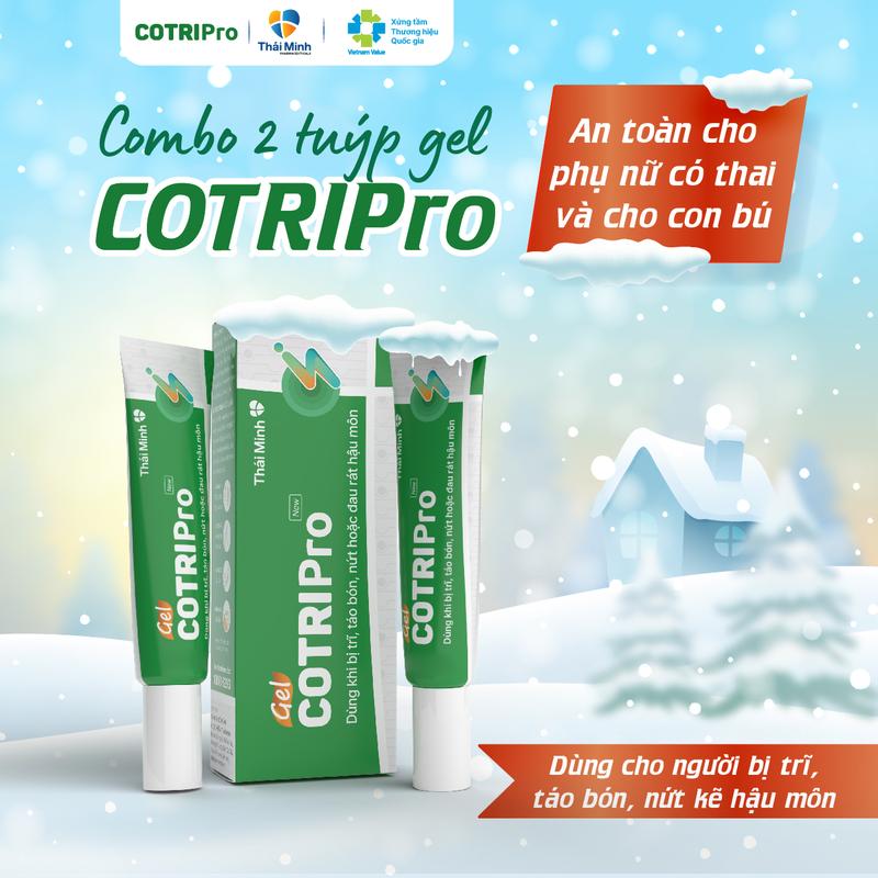 Combo 2 tuýp gel bôi COTRIPro Thái Minh - Làm dịu mát hỗ trợ co trĩ lành nứt kẽ - Shop che tên sản phẩm