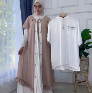 (Free Bros)  Maura Gamis Dan Set Couple Hari Raya Terbaru by Nursyifa Collection