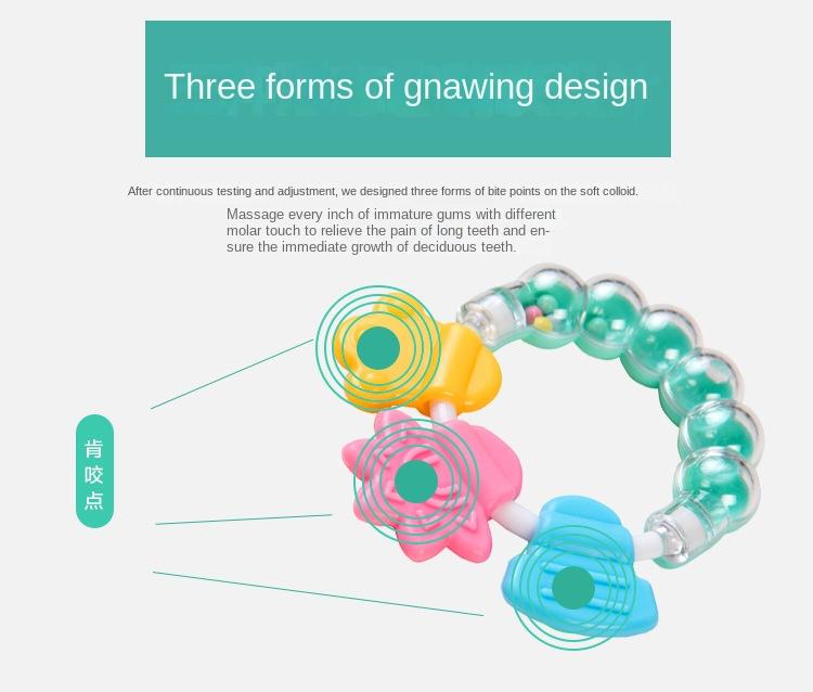 Product Introduction of Baby Bite Molar Rod Infant Silicone Gum Molar Tooth Fixer Rattle Tooth Gum 3