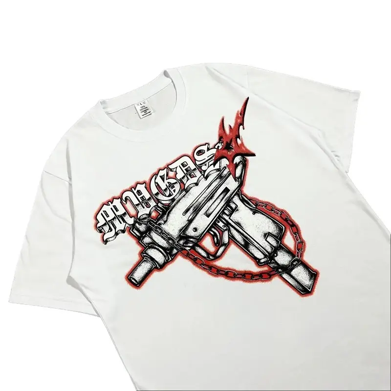 T-shirt kills guns putih / kaos punk / kaos skena / kaos band / kaos grafity 1
