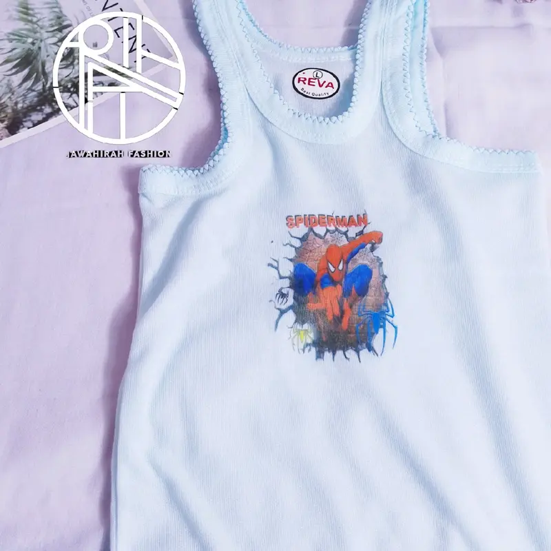 [12]Pcs Kaos Dalam Anak Pria Perempuan Warna Motif Karakter Kartun Lembut || Jawahirah Fashion 7
