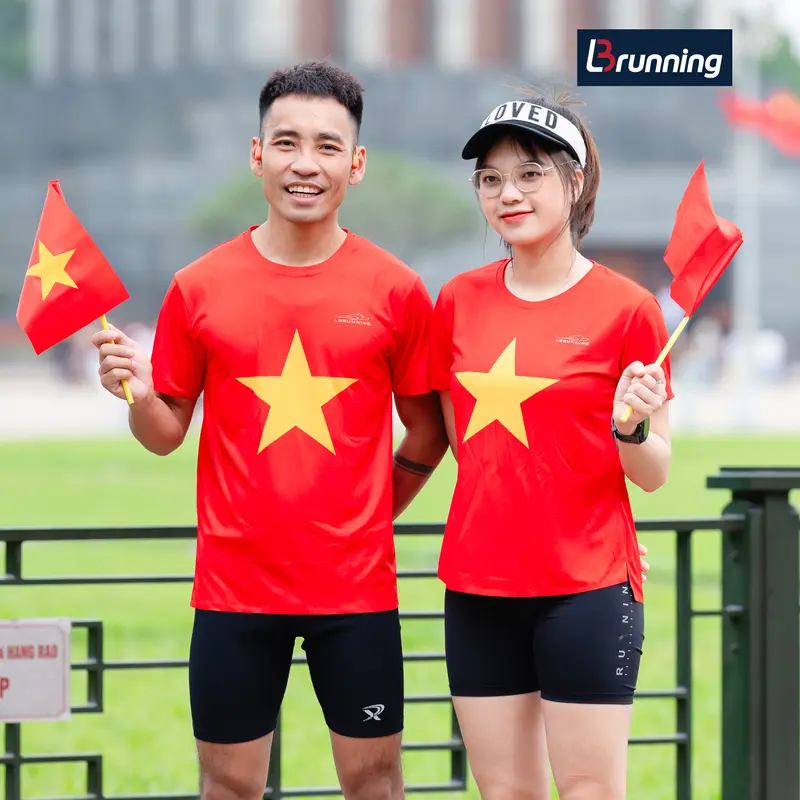 Áo Thun Nam/Nữ Chạy Bộ,Thể Thao mỏng nhẹ,thoáng mát Cờ Đỏ Sao Vàng LBrunning 6