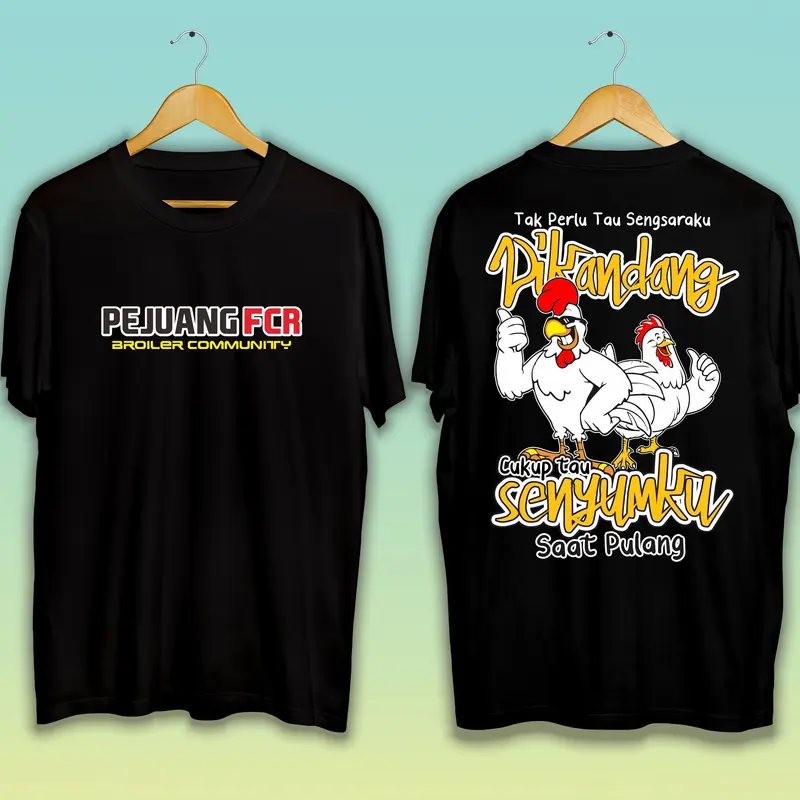 BRAVESOULS - Kaos Peternak Ayam Broiler Pejuang FCR Baju Dewasa Pria Wanita Kain Katun Combed Standar Distro Sablon Keren Pendek Panjang 2