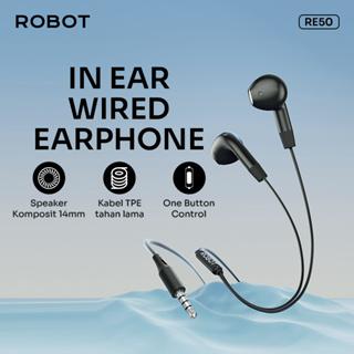 ROBOT Earphone/Headset RE50 Full Bass Android/iPhone Garansi Resmi 1 Tahun [BISA COD]