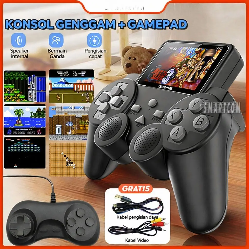 Smartcom Game boy Retro S10 bisa connect TV 520 Games Joy Stick Portable Controller Game Consule