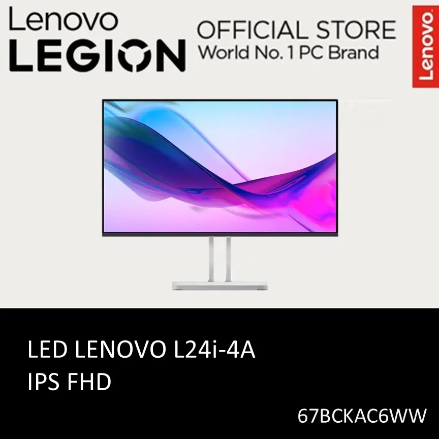 Monitor LED Lenovo L24i-4A 23.8" IPS 100Hz 1ms HDMI VGA 99%s RGB Eye Caring