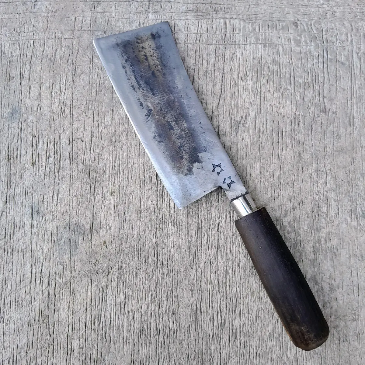 Pisau cacah gagang kayu sudah dipin bahan dari baja per sepuhan pisau daging pisau serbaguna pisau koki pisau dapur
