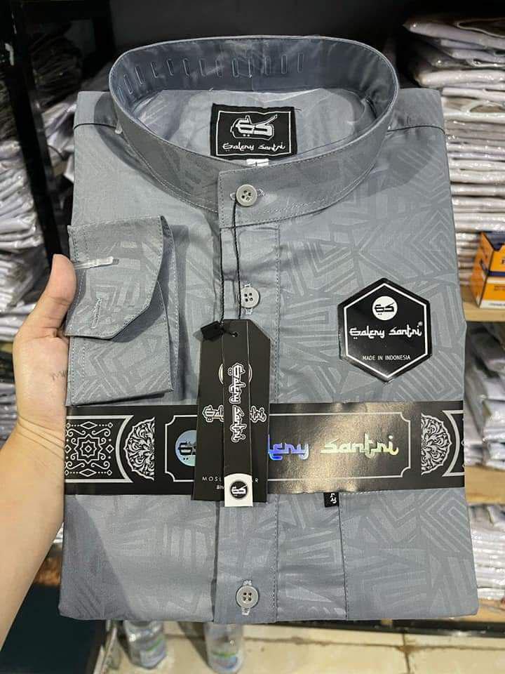 Product Introduction of Galery Santri Baju Kemko Sultan Melayu Bahan Spun Embos Premium Motif Polos Lengan Panjang Model Terbaru 35