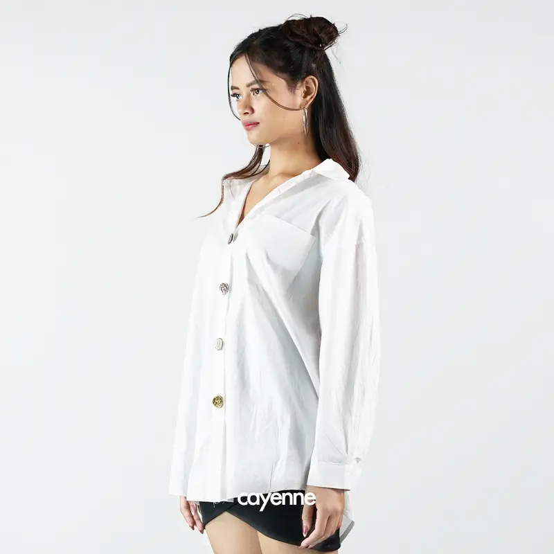 CAYENNE-Grosir 4 Pcs Kemeja Elora 7047- Atasan Wanita 1