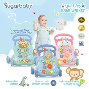 Sugarbaby Little Zoo Baby Walker/Mainan Dorong Bayi/Alat Belajar Jalan Bayi
