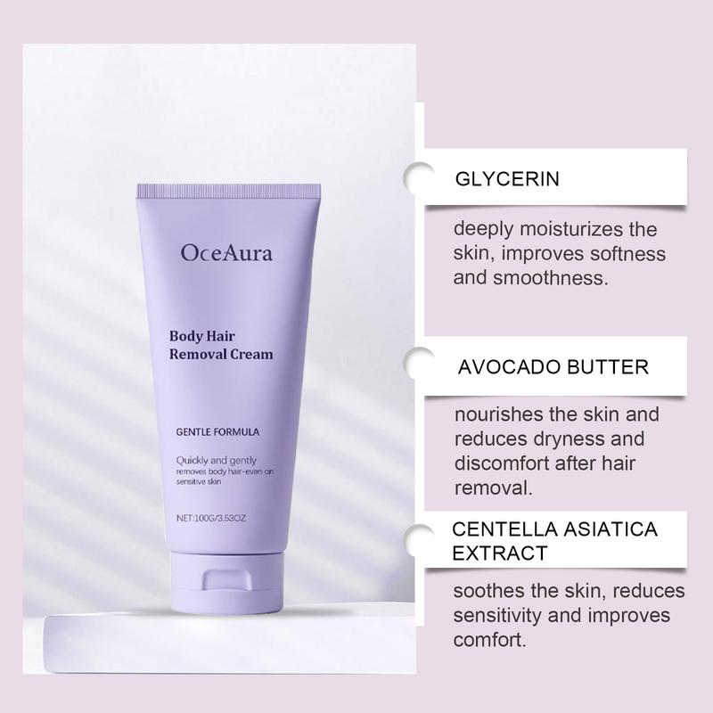 Product Introduction of ceAura Body Hair Removal Cream Gentle Body Hair Removal Hand & Leg Hair Cleansing Unisex Hair Removal Skin Balm 3