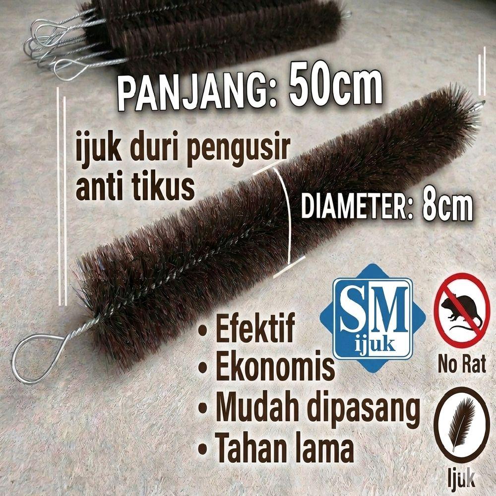 SM ijuk duri pengusir anti tikus (panjang 50cm diameter 8cm) di rumah kandang dapur mobil PLN Tekom ukuran l