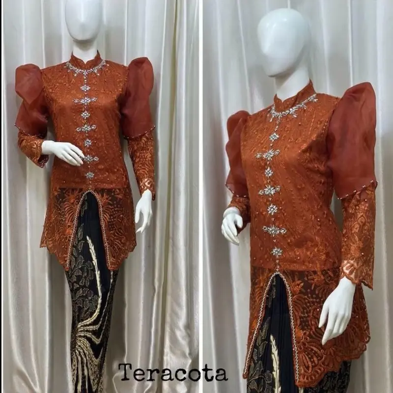 ￼Kebaya Aura Tunik Tille Kerah Sanghai / Kebaya Wisuda / Kebaya Lamaran terbaru 2