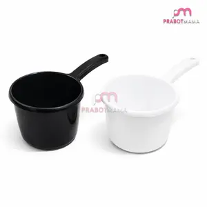 Gayung Putih & Hitam - PRABOTMAMA / Gayung Air Mandi Aesthetic White Black - Ciduk Plastik