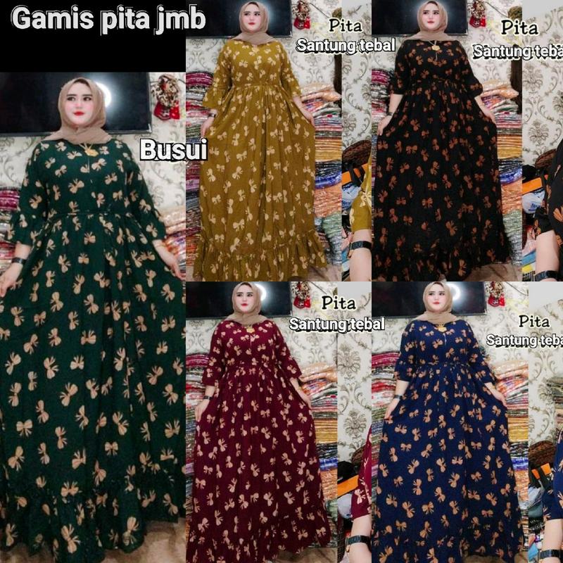 Gamis jumbo pita Gamis kupu gamisterbaru 1