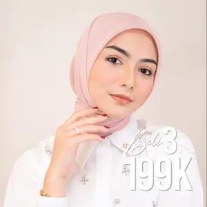 Lozy Hijab - [BELI 3PCS 199K] Kirana Paris Plain Japan Square (Hijab Segiempat Bahan Paris Japan Premium) Muslim Lembut Square Wanita Basic