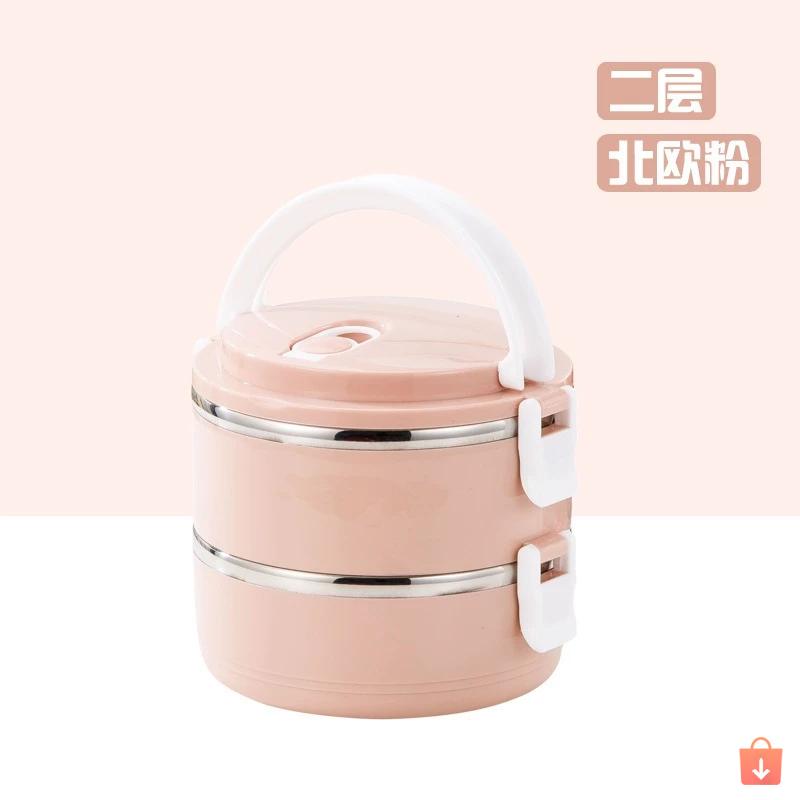 Hộp đựng cơm lúa mạch giữ nhiệt 2 tầng – camen ruột inox 2 tầng, tiện lợi mang mọi nơi