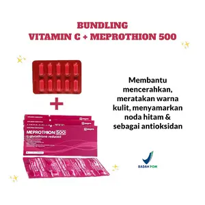 BUNDLING MEPROTHION 500 + VITAMIN C KAPSUL WHITENING MENCERAHKAN KULIT