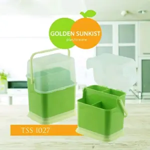 GOLDEN SUNKIST Tempat Sendok Sekat 4 + Tutup TSS 1027