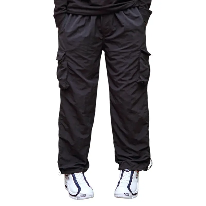 Celana Panjang Parasit Unisex Cargo untuk Pria dan Wanita - Katun Hitam jalan xl cuci kering warna3 outfit Jeans Tebal Slim Stretch Formal Kerja 4