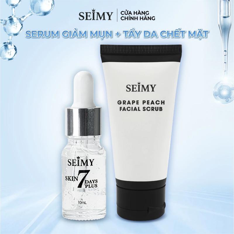 Combo Serum Hỗ Trợ Giảm Mụn Thâm và Tẩy Tế Bào Chết Da Mặt Dạng Gel Seimy
