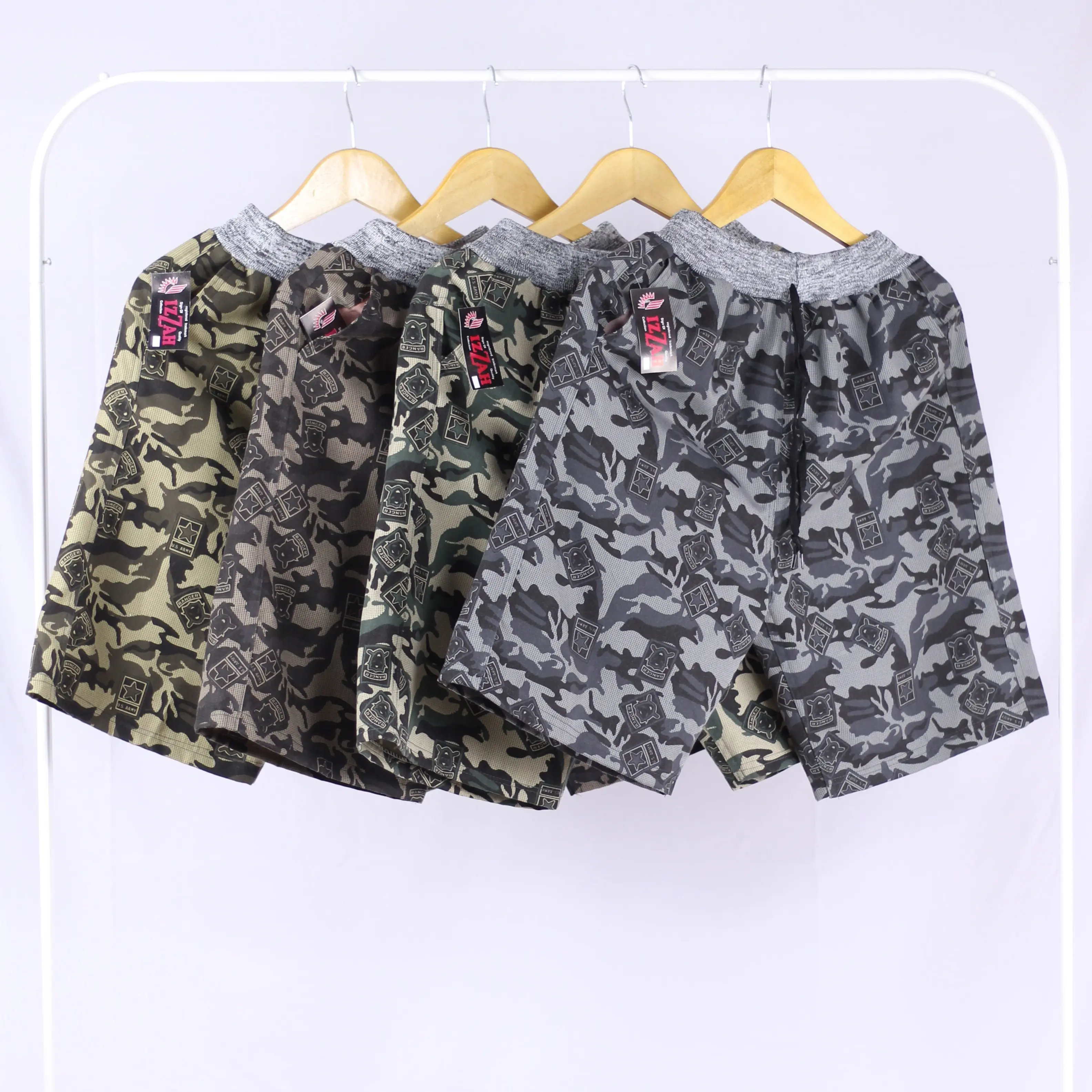 Celana Pendek Kolor Loreng Pria [PAKET HEMAT 100RB DAPAT 4PCS] Shortpants Short Pants Karet Melar Elastis Santai Rumahan Distro Cowo Cowok Laki Dewasa Remaja Motif Doreng TNI Army Militer Murah Bagus Simple