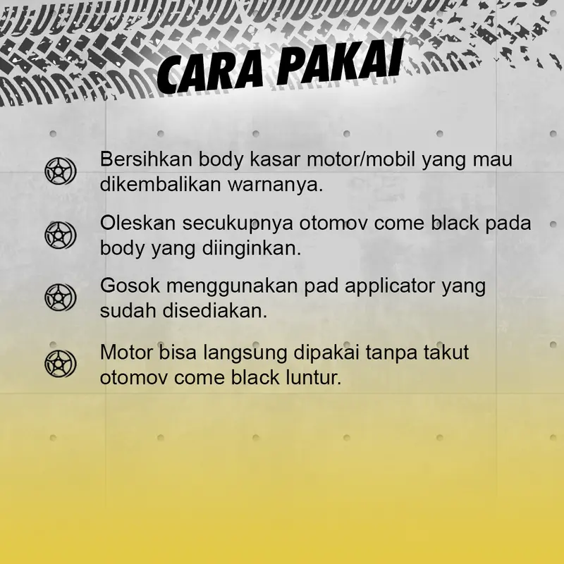 Otomov Come Black [50 gr] - Penghitam Body Motor/Mobil Permanen 1