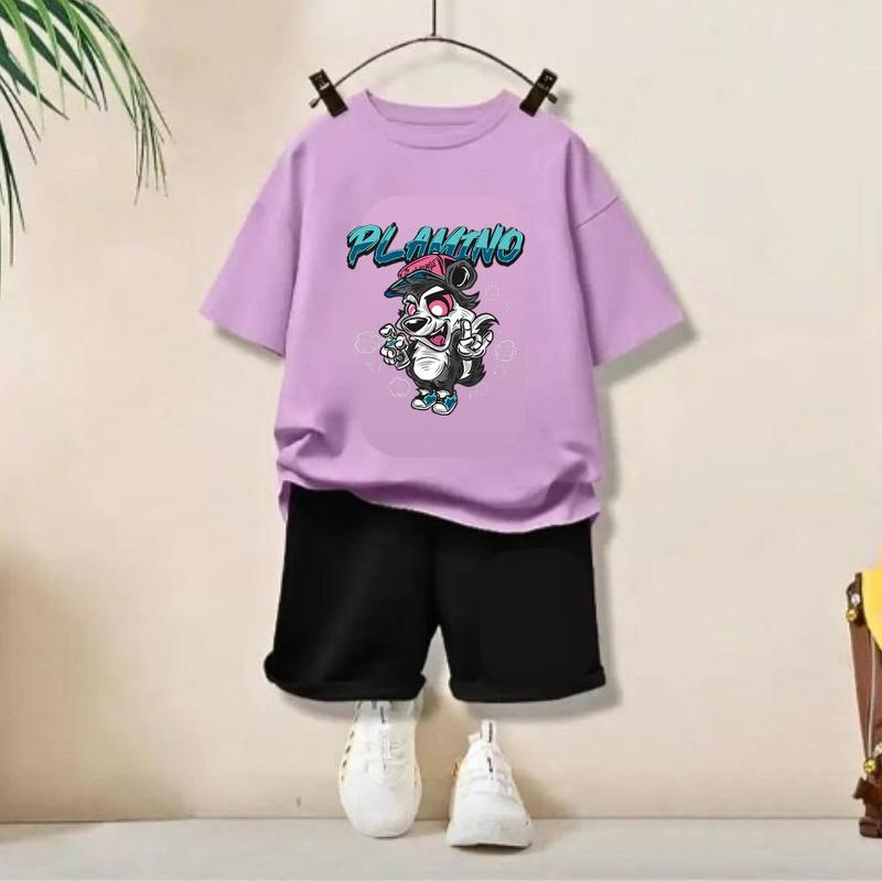 Product Introduction of Plamino Setelan Anak Laki Perempuan Motif Hewan Tupai Set Kaos Dan Celana Fashion 23