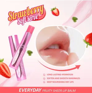 [SK] Lip Balm Strawberry Fruity Sheer Moisturizing Glossy Menutrisi Bibir