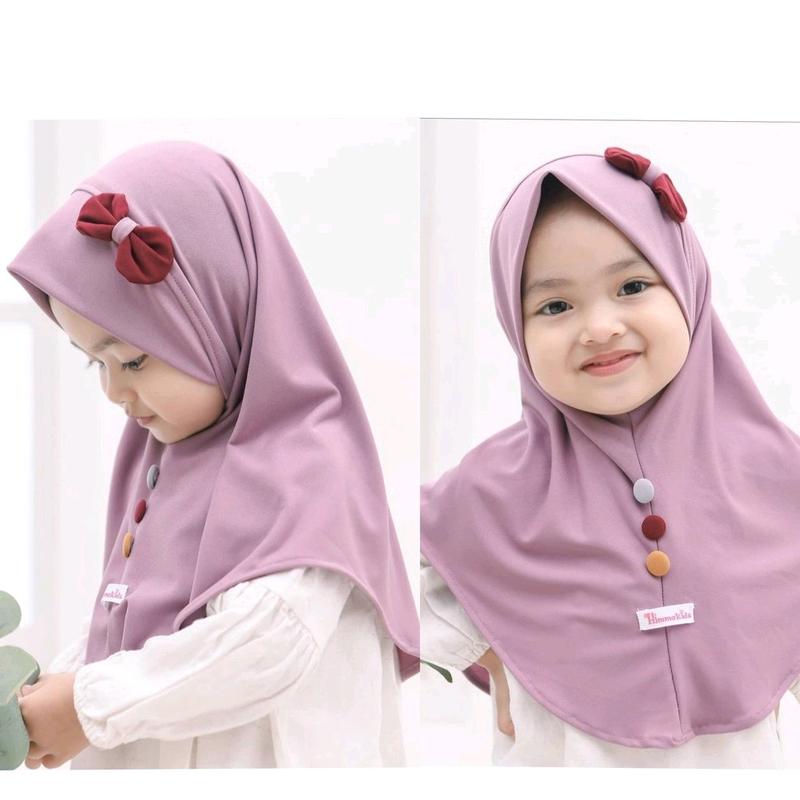 jilbab kerudung anak BELA PITA hijab bayi lucu umur 0-3 tahun kerudung anak kancing cantik Instan NURAFARIZ.HIJAB 1