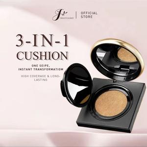 100% Original Natural Matte 3-IN-1 Air Cushion Waterproof 24H Long Lasting Facial Makeup Cushion High Coverage Pore-Blurring Flawless Foundation Concealer Two Way Cake Setting Powder