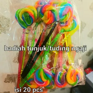 permen lollipop dengan tuding/tunjuk ngaji isi 20 pcs