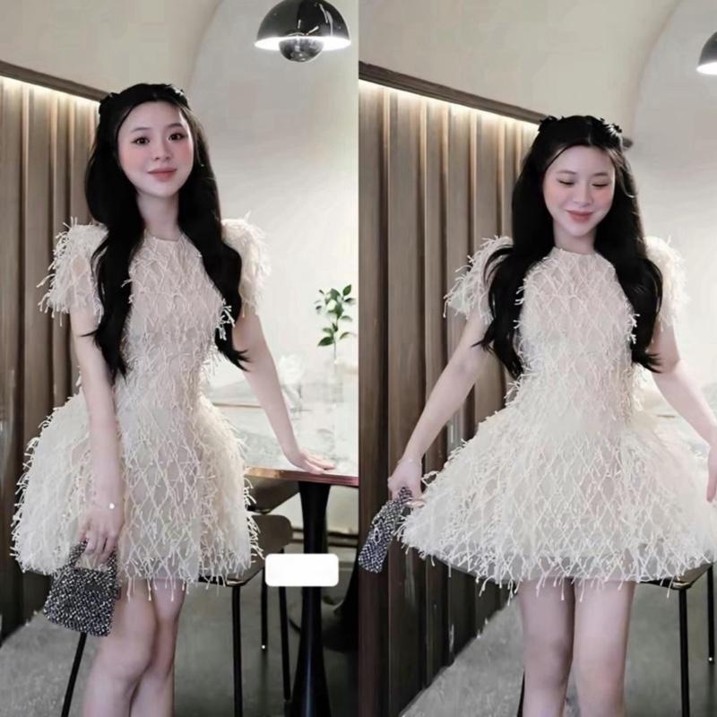   Bèo Béo Bigsize   Váy Ren Tua Rua Bản Xoè Công Chúa Form A Bigsize 60-90KG 