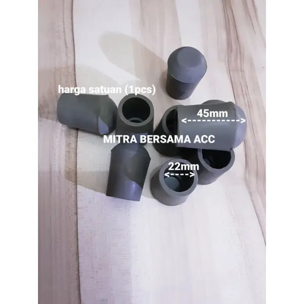 Karet Kaki Kursi Chitose 7/8 (22mm) warna abu abu harga satuan