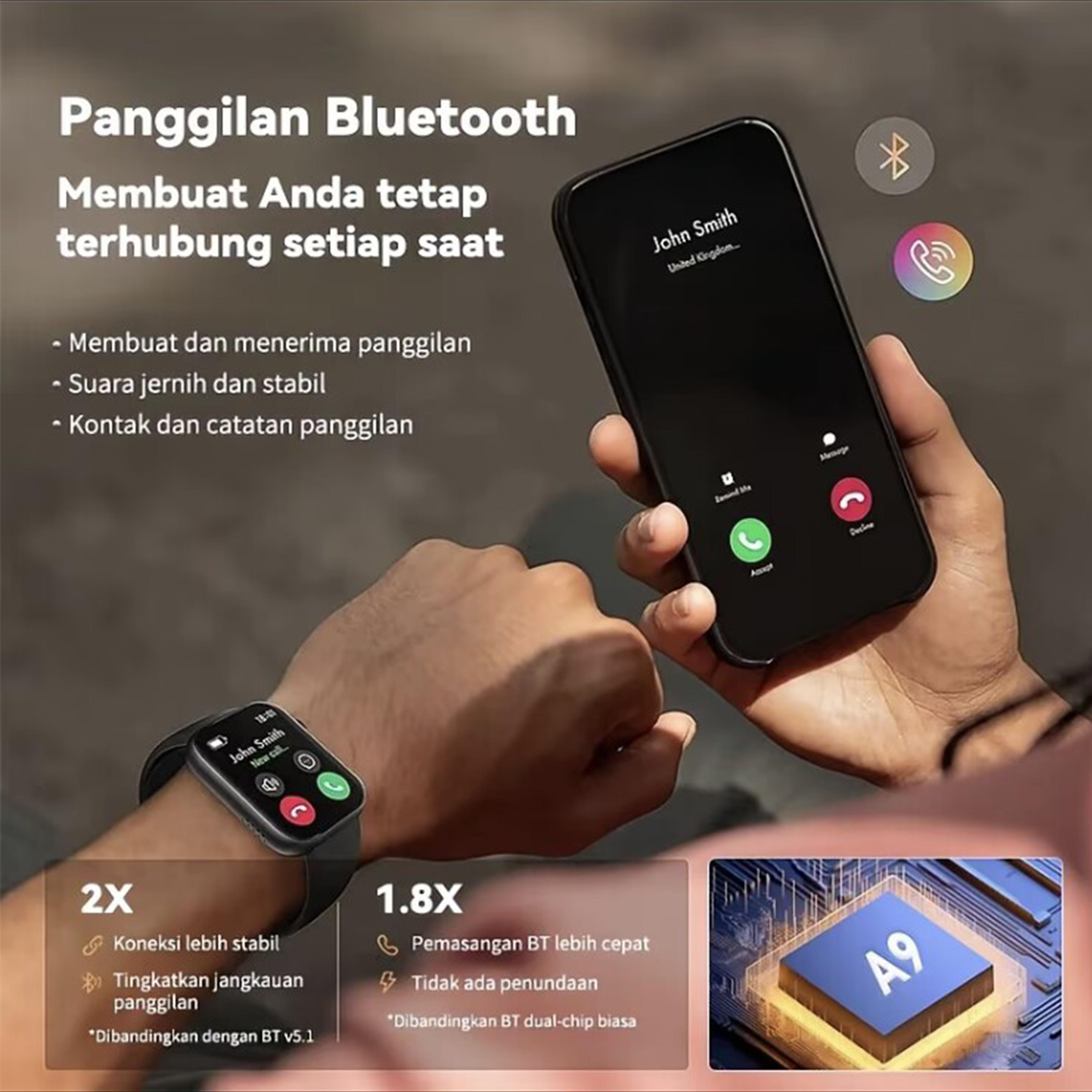 Jam Tangan Pintar T900 Pro Max 2.01" Layar HD | Bluetooth Call, Olahraga Tracker & Health Monitor, IP67 Anti Air, Wireless Charging, Garansi Resmi 1 Tahun