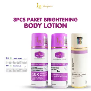 [ISI 3 BOTOL] Lotion 10x Dosting Pemutih HB Kelupas BPOM Lotion Siang + Malam + Body Serum AHA - BHA 100ml