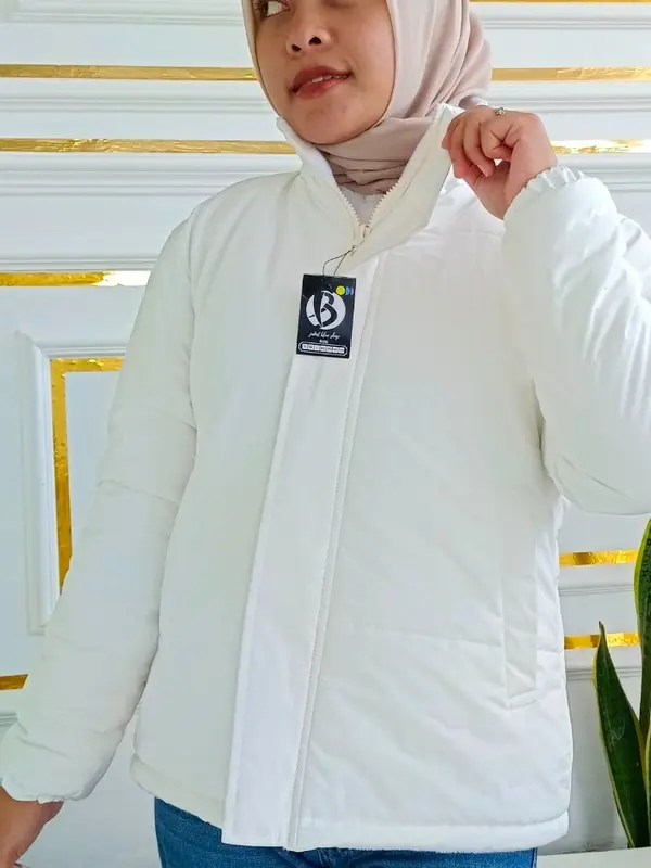 jaket wanita musim dingin tebal dan hangat/jaket Gelembung Casual winter bulu halus terbaru Blazer Casual Outer Atasan Musim dingin Panjang Cewek Baju Kerja Parka Dewasa Katun Formal Formal 1