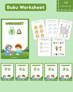 BUKU WORKSHEET / BUKU CODING ANAK / BUKU MELATIH FOKUS / BUKU ANAK TK / BUKU ANAK PRA TK