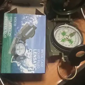 Kompas Bidik Army Bahan Alumunium High Quality/Kompas Lensa